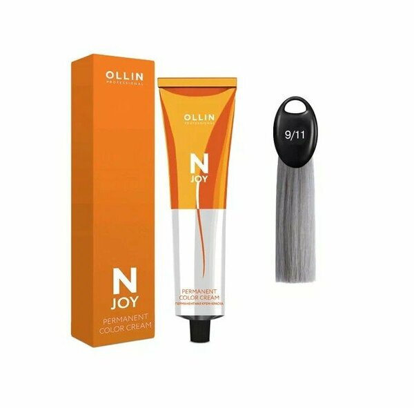Перманентная крем-краска для волос OLLIN N-joy 100 мл блондин, пепельный 9/11 блондин интенсивно-пепельный