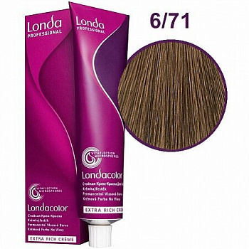 Интенсивное тонирование (без аммиака) Londa Professional Londacolor 60 мл коричневый, блондин, пепельный 6/71 темный блонд коричнево-пепельный