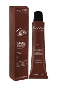 Краска для бровей и ресниц с кератином Fragrance free 30 мл графит