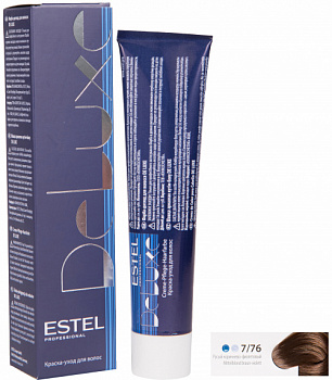 Краска-уход для волос Estel Deluxe 60 мл коричневый, фиолетовый, русый 7|76 русый коричнево-фиолетовый