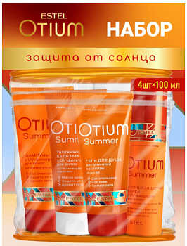 Набор подарочный ESTEL "Otium Summer" шампунь 100 мл+ бальзам 100 мл+ спрей 100 мл+ гель для душа 100 мл