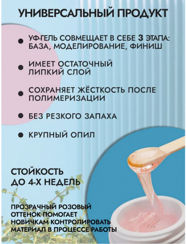 Гель моделирующий RuNail №3444, 15 г