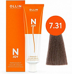 Перманентная крем-краска для волос OLLIN N-joy 100 мл пепельный, золотистый, русый 7/31 русый золтисто-пепельный