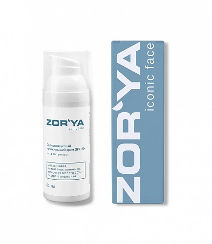 Солнцезащитный увлажняющий крем SPF 50+ Extra sun protect ZOR`YA iconic face 50 мл
