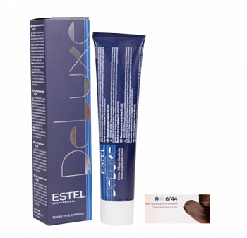 Краска-уход для волос Estel Deluxe 60 мл медный, русый 6|44 темно-русый медный интенсивный