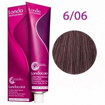 Стойкая крем-краска для волос Londa Professional Londacolor 60 мл блондин, фиолетовый 6/06 темный блонд натурально-фиолетовый