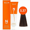Перманентная крем-краска для волос OLLIN N-joy 100 мл 5/37 светлый шатен золотисто-коричневый
