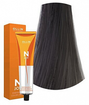Перманентная крем-краска для волос OLLIN N-joy 100 мл коричневый, пепельный, шатен 4/71 шатен коричнево-пепельный