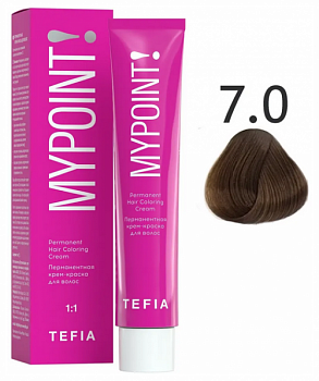 Перманентная крем-краска для волос Tefia MYPOINT 60 мл блондин 7.0 блондин натуральный
