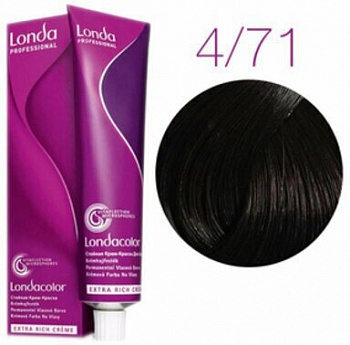 Стойкая крем-краска для волос Londa Professional Londacolor 60 мл коричневый, шатен 4/71 шатен коричнево-пепельный