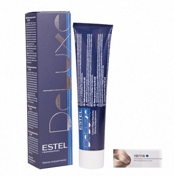 Краска-уход для волос Estel Deluxe 60 мл блондин, фиолетовый, пепельный 10|116 светлый блондин усиленный пепелно-фиолетовый