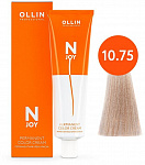 Перманентная крем-краска для волос OLLIN N-joy 100 мл коричневый, блондин, махагон 10/75 светлый блондин коричнево-махагоновый