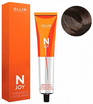 Перманентная крем-краска для волос OLLIN N-joy 100 мл пепельный, золотистый, шатен 4/13 шатен пепельно-золотистый