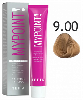 Перманентная крем-краска для волос Tefia MYPOINT 60 мл блондин 9.00 очень светлый блондин натуральный
