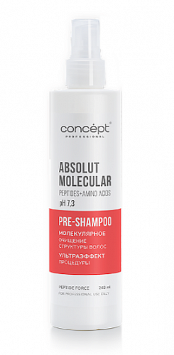 ПРЕ-ШАМПУНЬ молекулярное очищение структуры волос Absolut Molecular pH 7.3