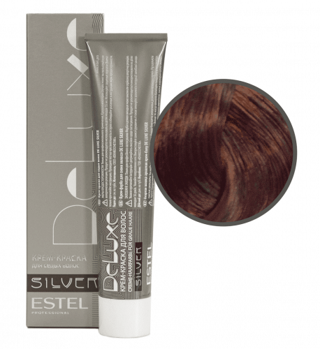 Крем-краска для седых волос Estel DELUXE SILVER 60 мл красный, русый 6|5 темно-русый красный