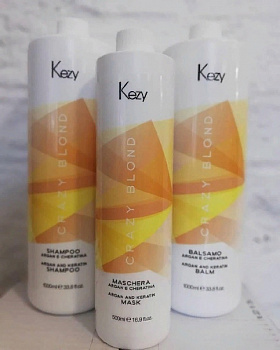 Шампунь Argan e Cheratina Kezy Crazy Blond 1000 мл для поврежденных волос