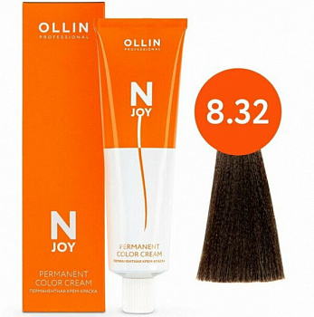 Перманентная крем-краска для волос OLLIN N-joy 100 мл фиолетовый, золотистый, русый 8/32 светло-русый золотисто-фиолетовый