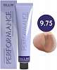 Перманентная крем-краска для волос OLLIN PERFORMANCE 60 мл 9/75 блондин коричнево-махагоновый