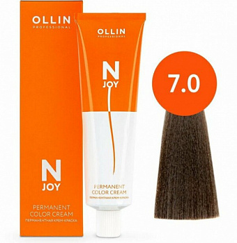Перманентная крем-краска для волос OLLIN N-joy 100 мл русый 7/0 русый