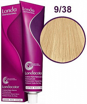 Стойкая крем-краска для волос Londa Professional Londacolor 60 мл 9/38 очень светлый блондин золотисто-перламутровый