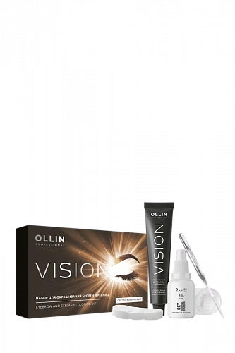 Набор для окрашивания бровей и ресниц OLLIN VISION 20+20 мл светло-коричневый