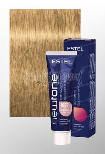 Estel NewTone 10/73 Светлый блондин коричнево-золотистый Тонирующая маска для волос 60 мл.
