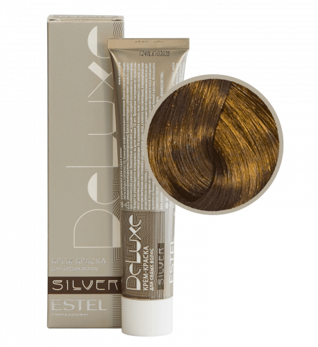 Крем-краска для седых волос Estel DELUXE SILVER 60 мл коричневый, золотистый, русый 8|37 светло-русый золотисто-коричневый