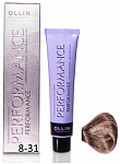 Перманентная крем-краска для волрс OLLIN PERFORMANCE 60 мл пепельный, золотистый, русый 8/31 светло-русый золотисто-пепельный