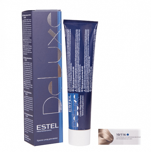Краска-уход для волос Estel Deluxe 60 мл блондин, фиолетовый, пепельный 10|116 светлый блондин усиленный пепелно-фиолетовый