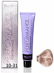 Перманентная крем-краска для волос OLLIN PERFORMANCE 60 мл блондин, пепельный, золотистый 10/31 светлый блондин золотисто-пепельный