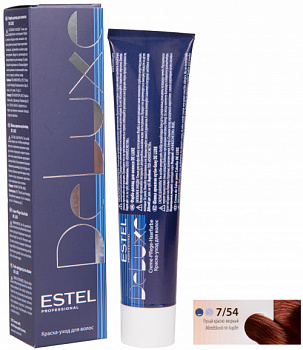 Краска-уход для волос Estel Deluxe 60 мл красный, медный, русый 7|54 русый красно-медный