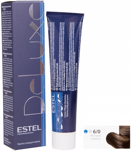 Краска-уход для волос Estel Deluxe 60 мл русый 6|0 темно-русый
