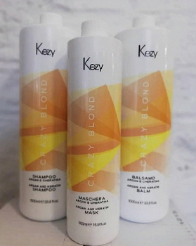Шампунь Argan e Cheratina Kezy Crazy Blond 1000 мл для поврежденных волос