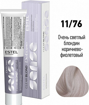 Полуперманентная крем-краска для волос CLEAR BLOND Estel SENSATION DELUXE 60 мл коричневый, блондин, фиолетовый 11|76
