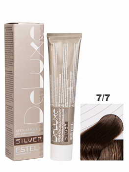 Крем-краска для седых волос Estel DELUXE SILVER 60 мл 7|7 русый коричневый