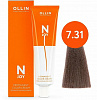 Перманентная крем-краска для волос OLLIN N-joy 100 мл пепельный, золотистый, русый 7/31 русый золтисто-пепельный