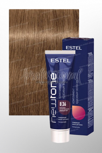 Estel NewTone 8/36 Светлый русый золотисто-фиолетовый Тонирующая маска для волос 60 мл.