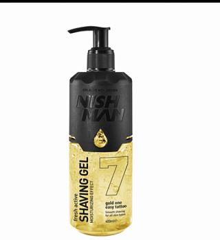 Гель для бритья Nishman shaving gel золотой 400 мл