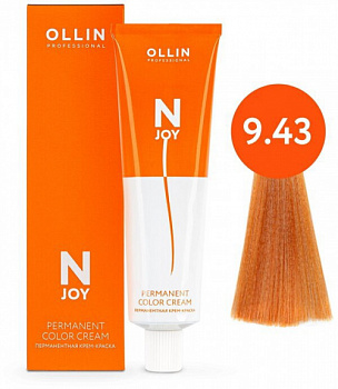 Перманентная крем-краска для волос OLLIN N-joy 100 мл блондин, медный, золотистый 9/43 блондин медно-золотистый