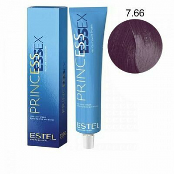 Крем-краска для волос Estel ESSEX PRINCESS CHROME 60 мл фиолетовый, русый 7|66 русый фиолетовый интенсивный