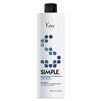 Бальзам питательный Kezy Simple 1000 мл для поврежденных волос