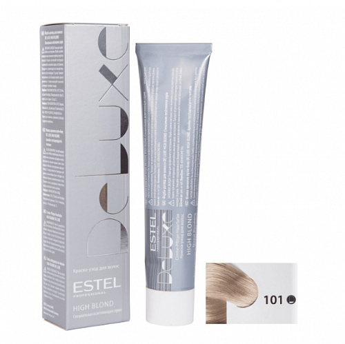 Крем-краска для волос HIGH BLOND Estel Deluxe 60 мл блондин, пепельный 101 пепельный блондин ультра