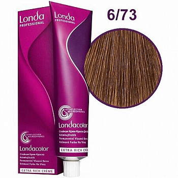 Стойкая крем-краска для волос Londa Professional Londacolor 60 мл коричневый, блондин, золотистый 6/73 темный блондин коричнево-золотистый