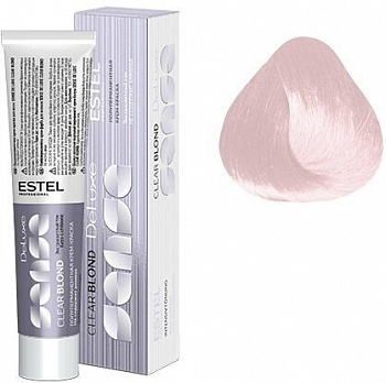 Полуперманентная крем-краска для волос CLEAR BLOND Estel SENSATION DELUXE 60 мл блондин, красный, фиолетовый 11|65 очень светлый блондин фиолетово-красный